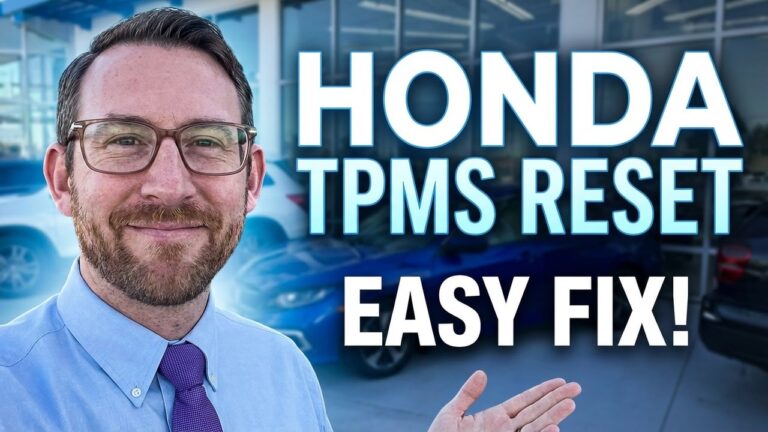 Honda Odyssey Reset Tire Pressure Monitoring System